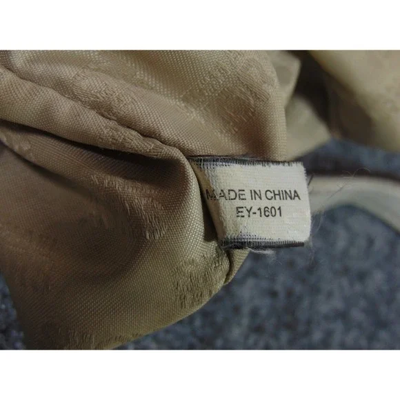 Michael Kors Tote Bag Jet Set MK Signature Logo Beige Brown Leather Trim - Picture 12 of 16